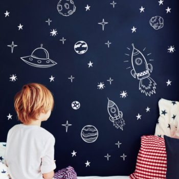 Space Printed Wall Stickers 1