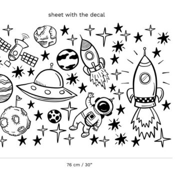 Space Printed Wall Stickers 3