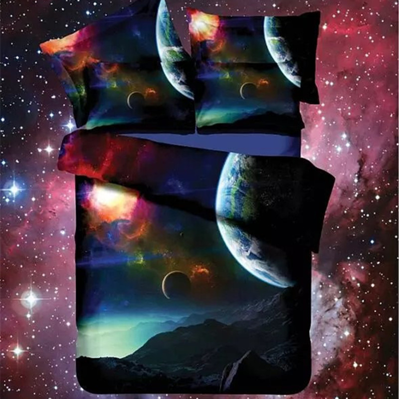 Galaxy Planets Printed Bedding Set