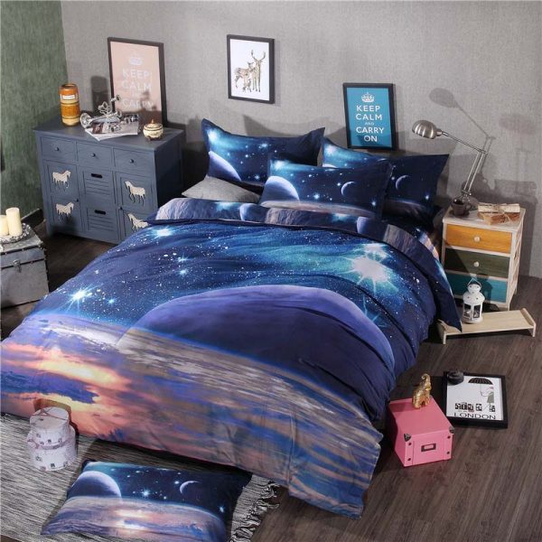 Galaxy Planets Printed Bedding Set - SpaceHomeDecors.com
