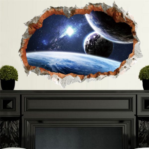 Outer Space Precipice Wall Sticker with 3D Effect 2