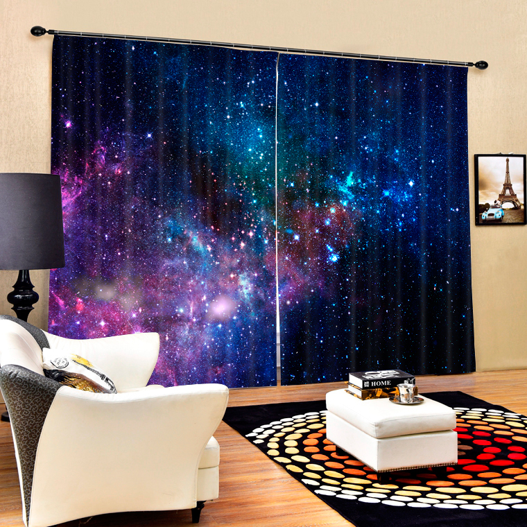 Astronaut and Spaceship Window Curtains - SpaceHomeDecors.com