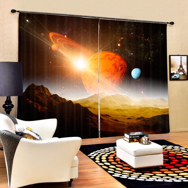 Stars and Planets Blackout Curtains 4