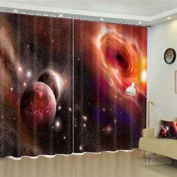 Astronaut and Spaceship Window Curtains 5