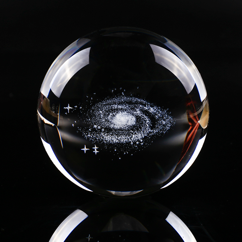 6 cm Crystal Ball with Galaxy Engraving