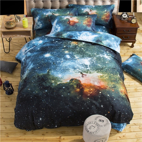 3D Galaxy Printed Bedding Set - SpaceHomeDecors.com