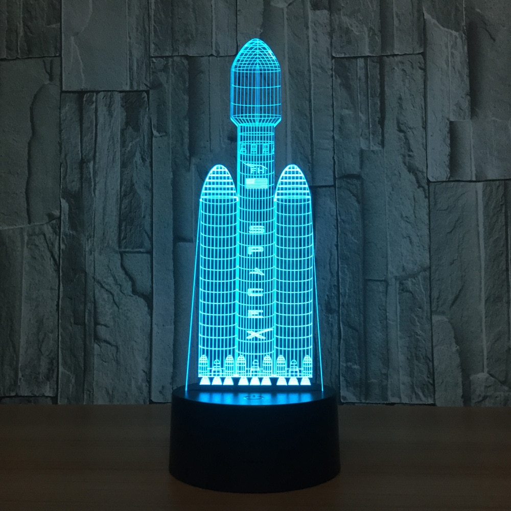 3D Stereoscopic Space Shuttle LED Night Lights