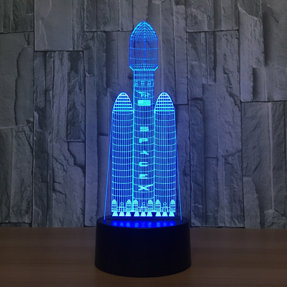 3D Stereoscopic Space Shuttle LED Night Lights