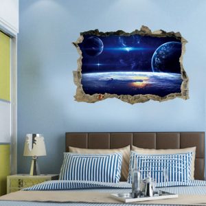 Outer Space Planets 3d Wall Stickers Cosmic Wall Decals For